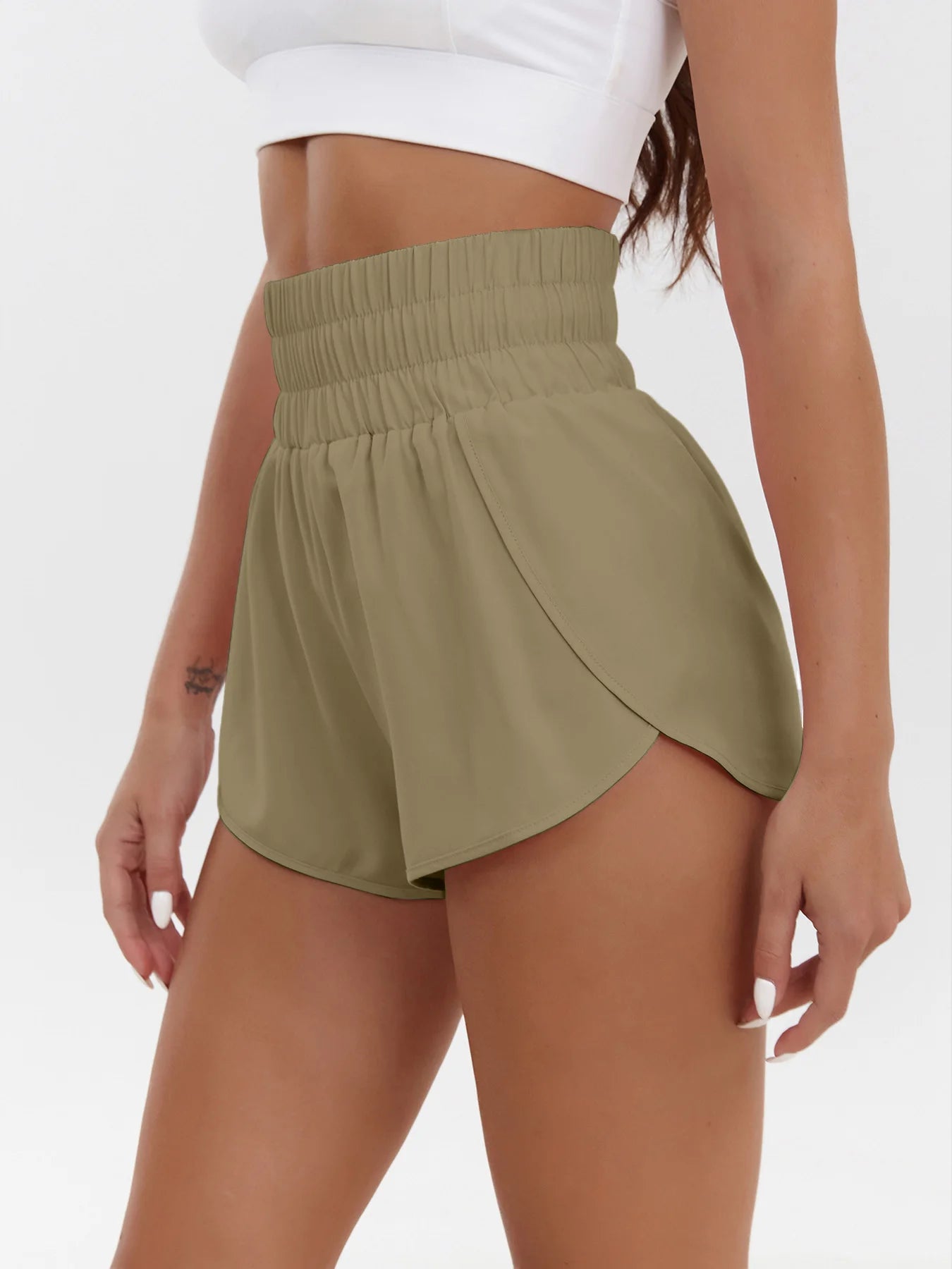 High-Waist Relaxed-Fit Sport Shorts | OWNLUXE
