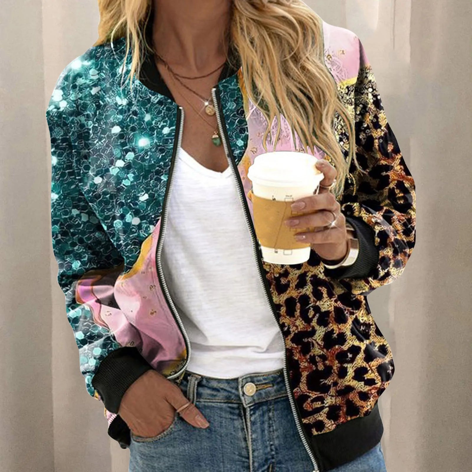 🌼 Women’s Casual Lightweight Zip-Up Jacket – Stylish & Cozy for Every Day 🧥