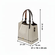 Letter Print Large Capacity Bucket Tote - Vintage Designer Handbag | OWNLUXE