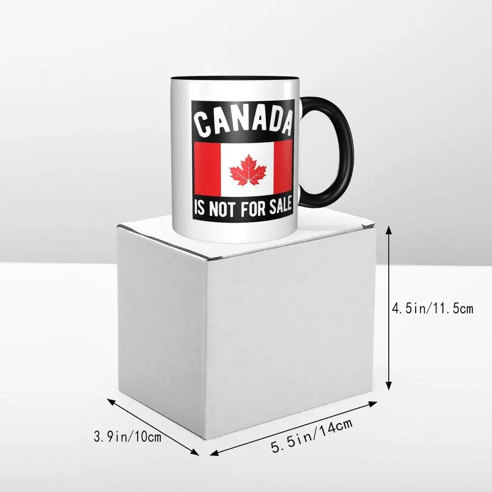 Maple Leaf Canada Canadian Is My Happy Place Mug Funny Ceramic Coffee Cups Tea Mugs Milk Cup Drinkware Gift for Friends