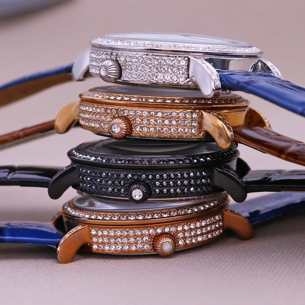 Leather Strap Quartz Watch - Minimalist Water-Resistant Wristwatch