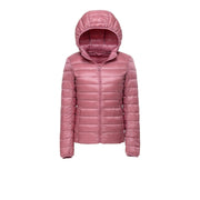 Women Hooded Short Puffer Jackets Arrivals 90 White Duck | OWNLUXE