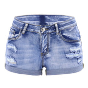 Women's Denim Slim Fit Shorts | OWNLUXE
