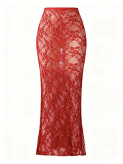Women's High Waist Sleeveless Lace Swim Cover-Up | OWNLUXE