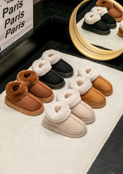 Women’s Plush Snow Boots – Faux Fur Winter Indoor Slippers