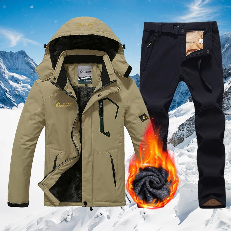 Winter Ski Suit Men Snowboard Fleece Jacket Pants | OWNLUXE