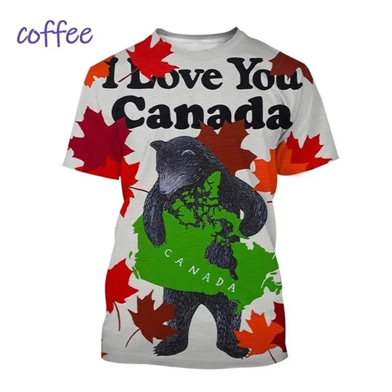 I Love Canada Flag Graphic T Shirt For Men Clothing T-Shirt | OWNLUXE