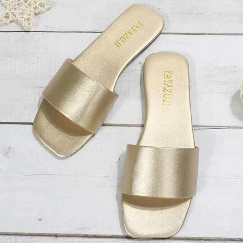 Women’s Platform Slide Slippers – Cushioned Outdoor Comfort