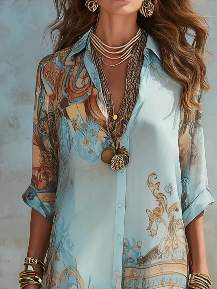 Women's Long Sleeve Vintage Dress | OWNLUXE