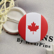 Canada Map Flag National Emblem Brooch - Lapel Pin Badge for Clothing & Official Use