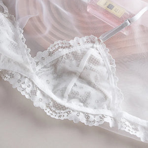Sexy Lace Push-Up Bra & Brief Set  Wire-Free, and Ultra-Thin