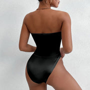 Deep V Neck Bodysuit Shapewear - Thong Waist Shaper with Underwire