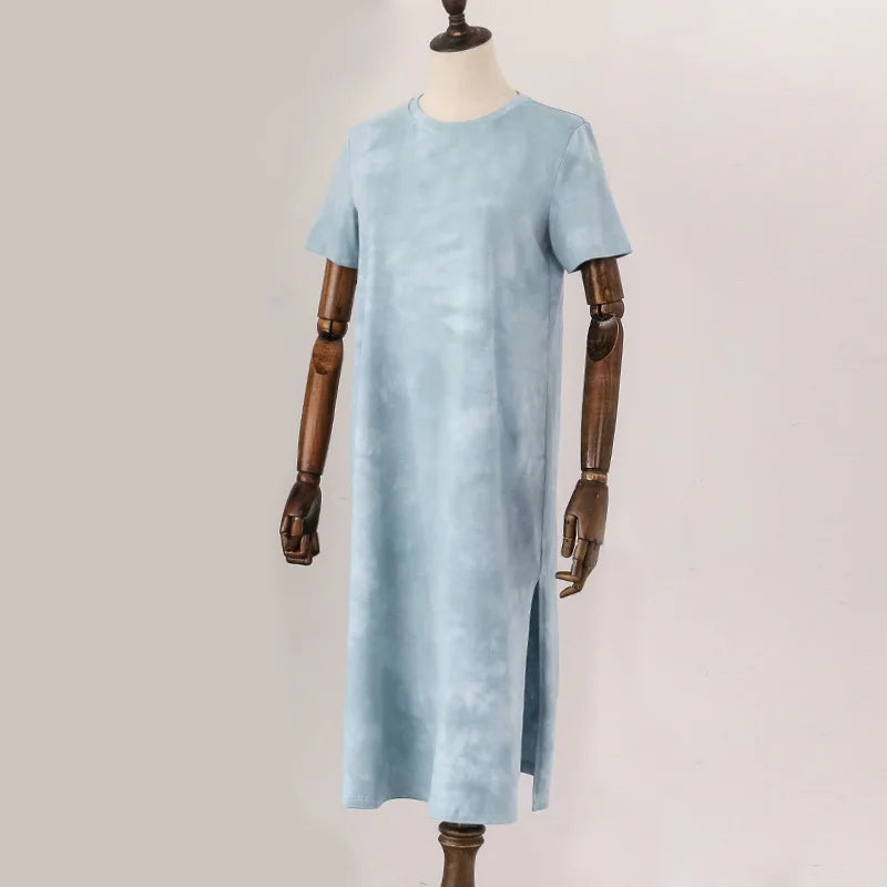 Short-Sleeve Cotton Midi Dress | OWNLUXE