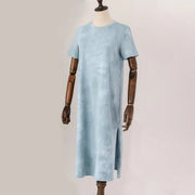 Short-Sleeve Cotton Midi Dress | OWNLUXE