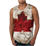 Canada Flag 3D Gym Tank Top – Quick-Dry Fitness Vest