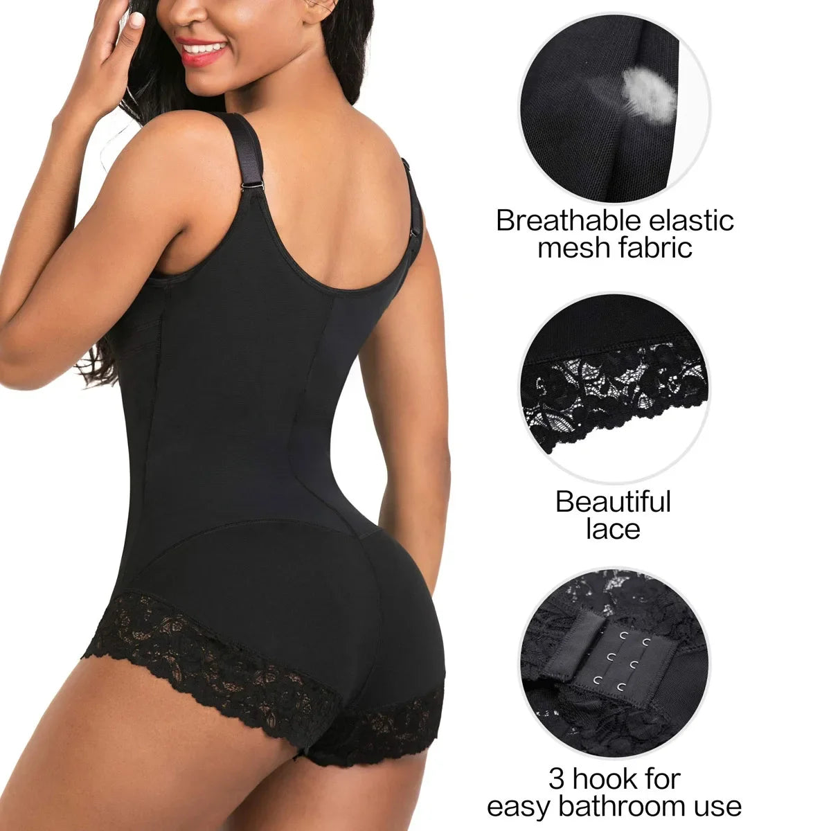Lace Medium Control Shaping Bodysuit – Smooth Sculpt Shapewear | OWNLUXE
