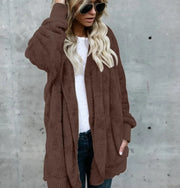Double Fleece Hooded Cardigan – Thick, Slim & Cozy Layers