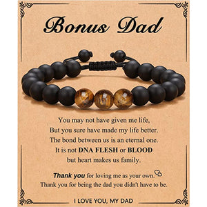 🧿 Natural Stone Men’s Bracelet – Father’s Day Gift | Bracelet pour hommes en pierres naturelles – Cadeau pour la fête des Pères 🧿