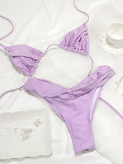 Solid Folds Bikini Set | OWNLUXE