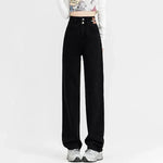 Load image into Gallery viewer, New Woman Korean Double Buckle Design Jeans Female Winter Snow Warm Thermal Plush Pants Girls Popular High Waist Denim Trousers
