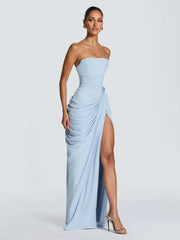 Backless Maxi Pleated Dress | OWNLUXE