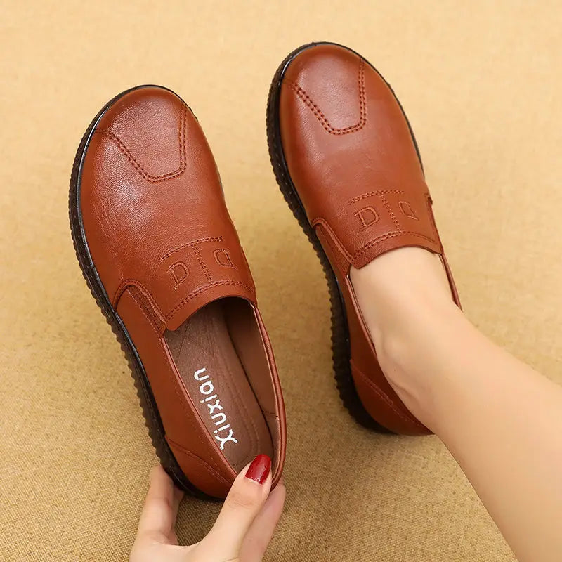 Women's Leather Loafers (Brown) – Shop at OWNLUXE
