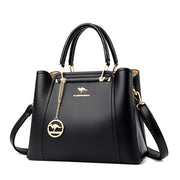 Women's Soft Leather Shoulder & Crossbody Bag with Pendant