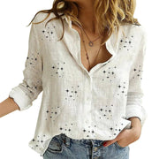 Women's Long Sleeve Cotton Top (Green) | OWNLUXE