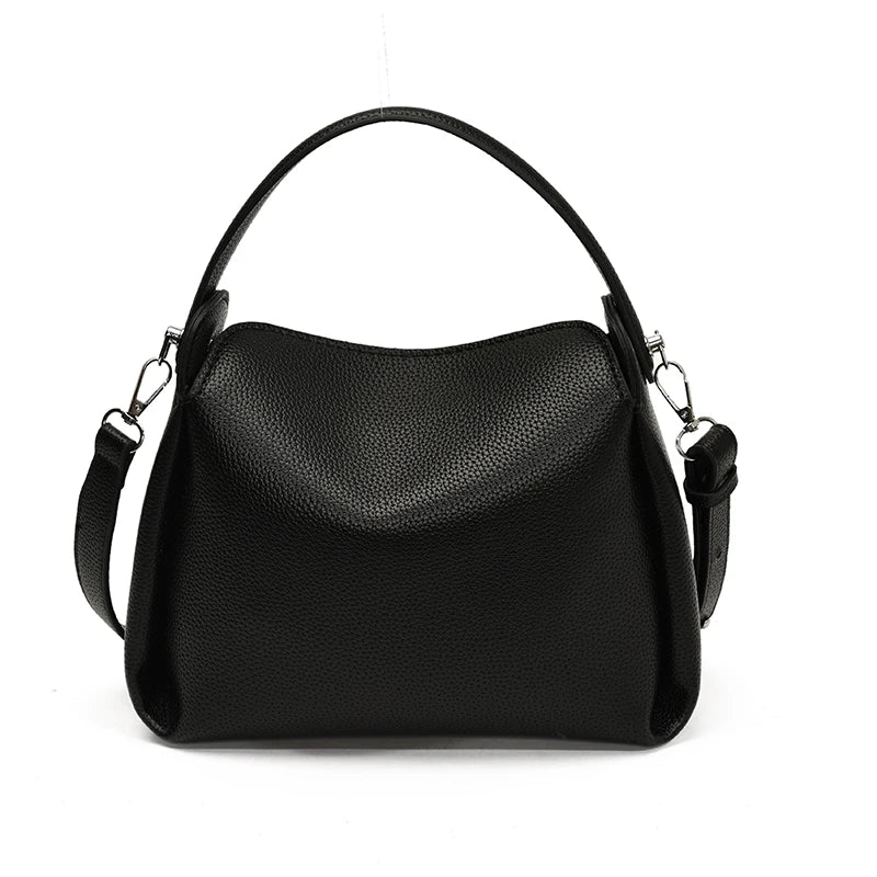 Leftside Small PU Leather Bucket Bag Shoulder Bags Short | OWNLUXE