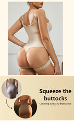 Load image into Gallery viewer, Women’s Seamless Butt Lifter Thong Bodysuit Shapewear
