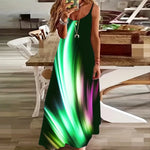 Load image into Gallery viewer, Retro Floral Ankle-Length V-Neck Beach Dress
