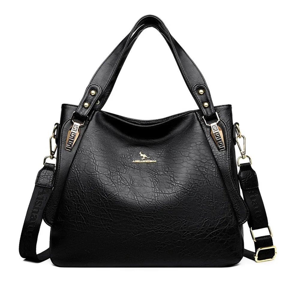 Luxury Soft Leather Tote Bag - Large Capacity Top-Handle Handbag | OWNLUXE