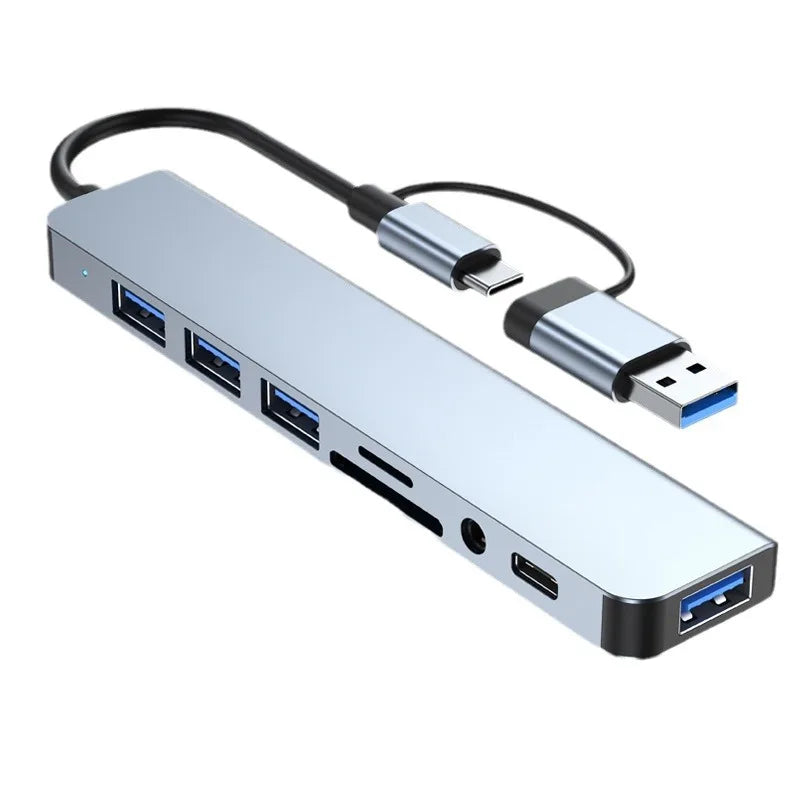 FlexPort 8 USB‑C Hub – 8‑in‑2 Media Docking Station
