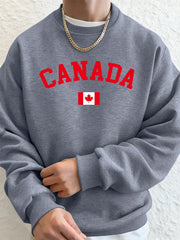Canada Flag Crewneck Sweatshirt – Fleece Hoodie for Men | OWNLUXE