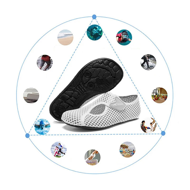 Unisex Quick-Dry Barefoot Water Shoes (Black) | OWNLUXE