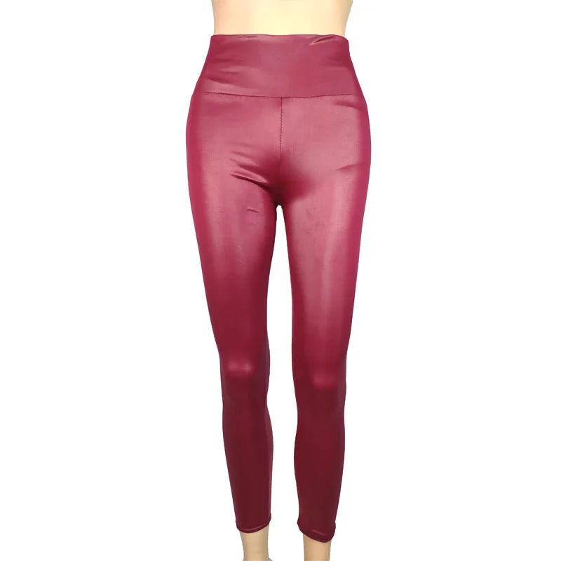 High-Waist Faux Leather Leggings | OWNLUXE