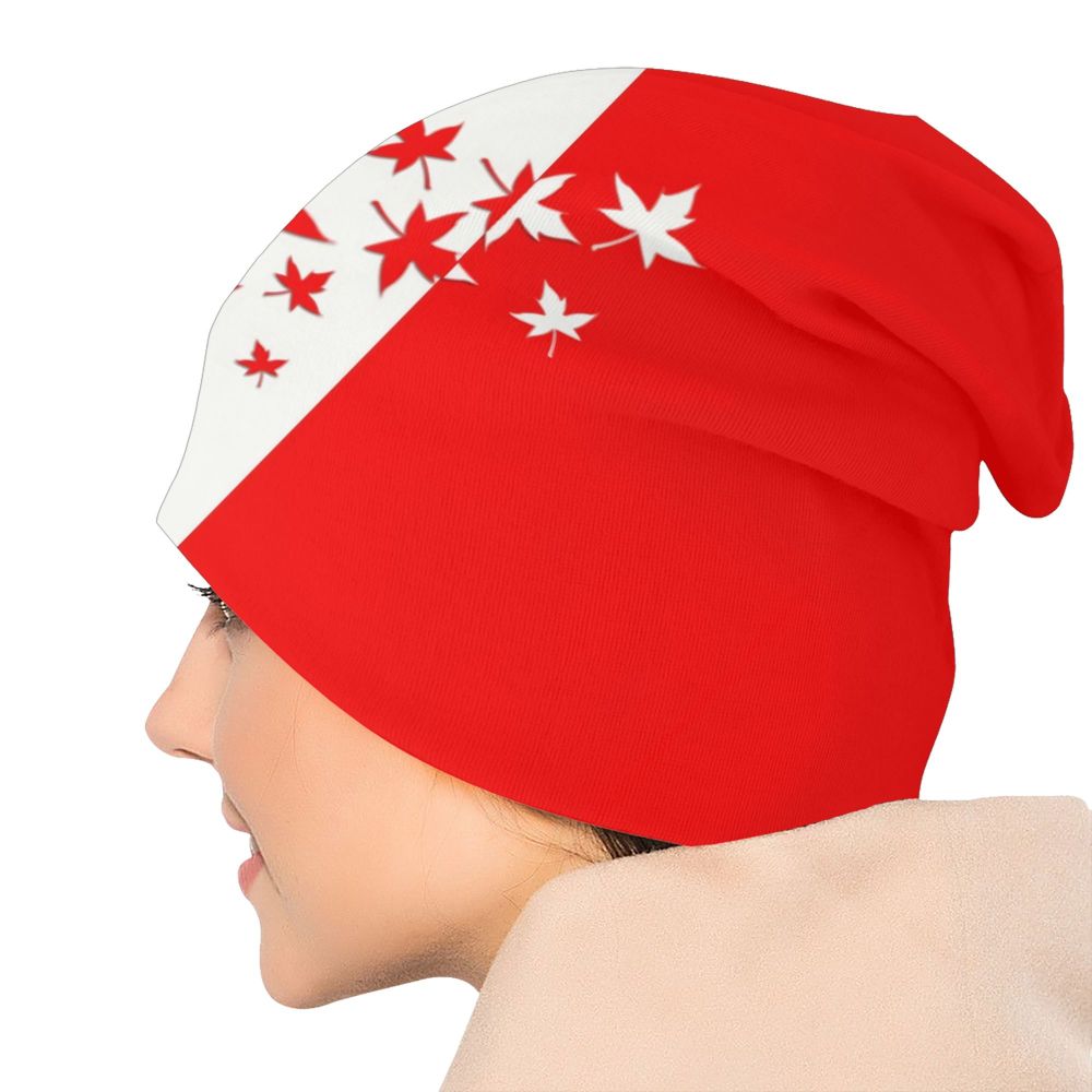 Canadian Flag Beanie – Unisex Winter Knitted Hat Canadian Patriotic | OWNLUXE