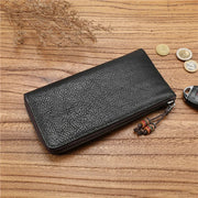 Spacious Vegetable-Tanned Leather Vintage Wallet | OWNLUXE
