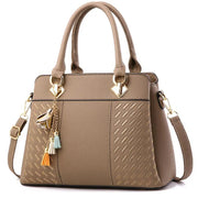 Embroidered Soft Satchel Bag – Elegant Everyday Handbag