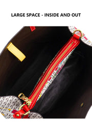 CH Women's Printed Handbag - Large Capacity Commuter Bag