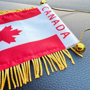 10x14cm Car Window Decoration Polyester Canada Hanging pennant Flags Canadian Mini Pennant