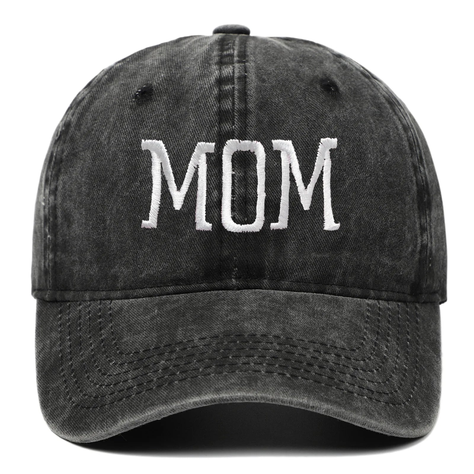 Mom and Dad letter embroidered baseball cap washed retro duckbill cap Father's Day Mother's Day best gift