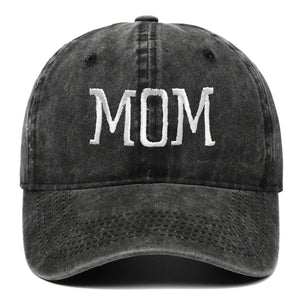 Mom and Dad letter embroidered baseball cap washed retro duckbill cap Father's Day Mother's Day best gift