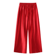 Women's Wide Leg Pants (White) | OWNLUXE