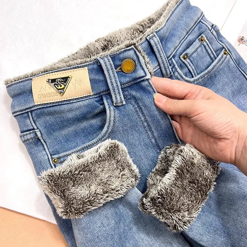 High-Waist Denim Cotton Vintage Pants | OWNLUXE