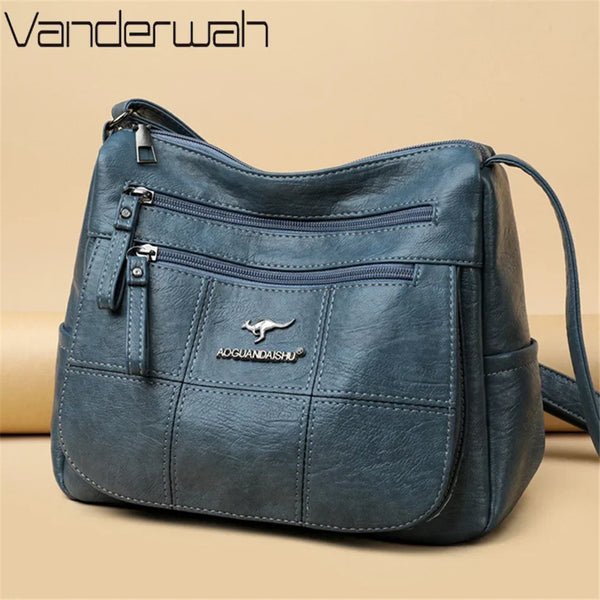 Multi-Pocket Leather Crossbody Bag – Shop at OWNLUXE