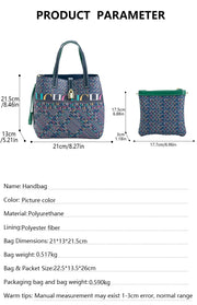 CH Luxury Brand Tote Bag - Italian Letter Print with Lock Design