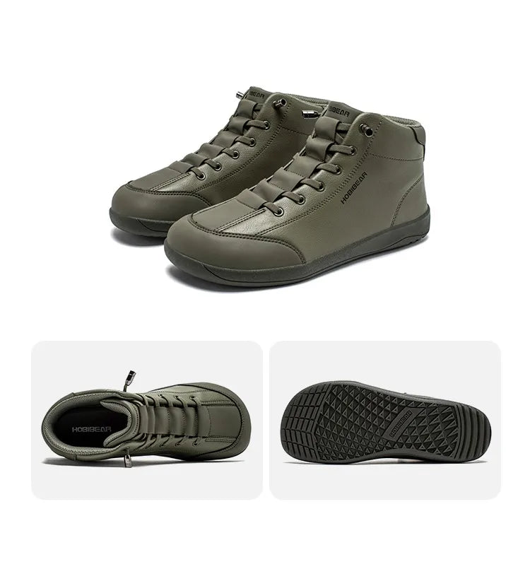 Mid-Top Barefoot Ankle Boots – Wide Toe Minimalist Sneakers