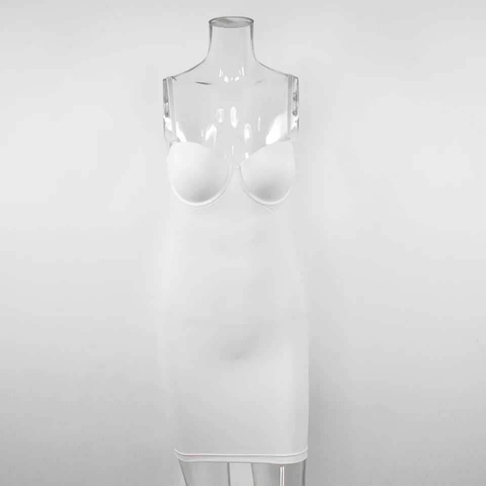 Shapewear Slip Dress with Bra – Tummy Control Body Shaper