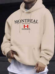 Montreal Canada Letter Print Sweatshirt – Casual Warm Hoodie Pullover | OWNLUXE